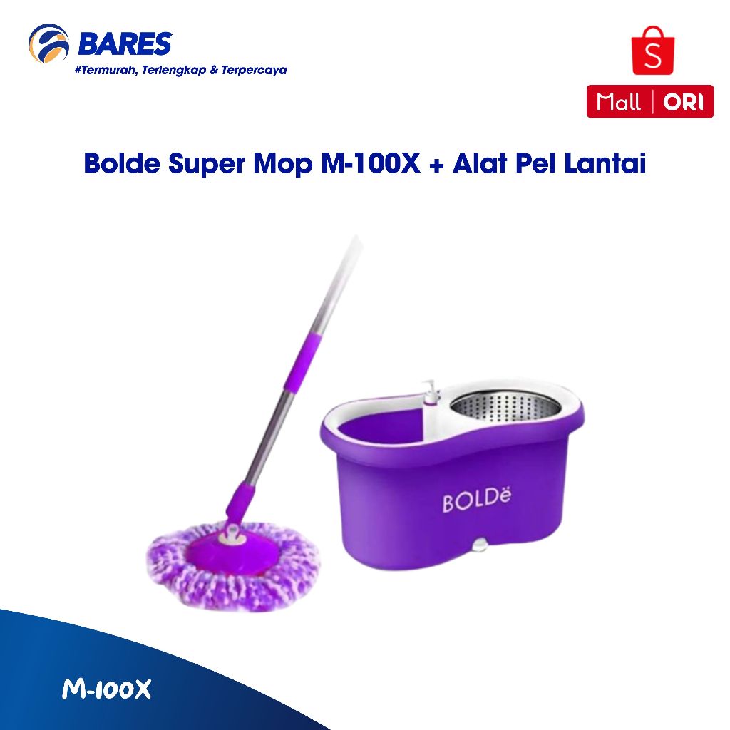 Bolde Super Mop M-100X + Alat Pel Lantai