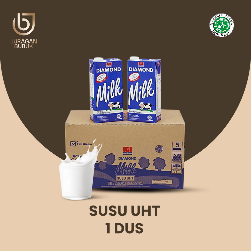 

Susu UHT Diamond Full Cream 1 Dus (12 Liter)