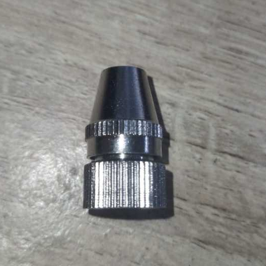 UJUNG KEPALA STEAM NOZZLE LURUS / KRAN STEAM AC HATO 1/4 WARNA SILVER