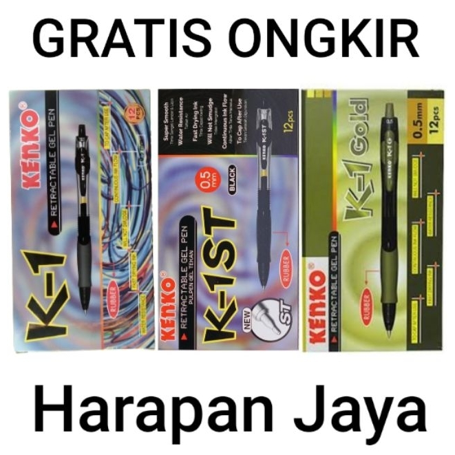 

Gel Pen K-1 / K-1ST / K-1NC / K-1 GOLD KENKO Per Lusin ( ISI 12 PCS )