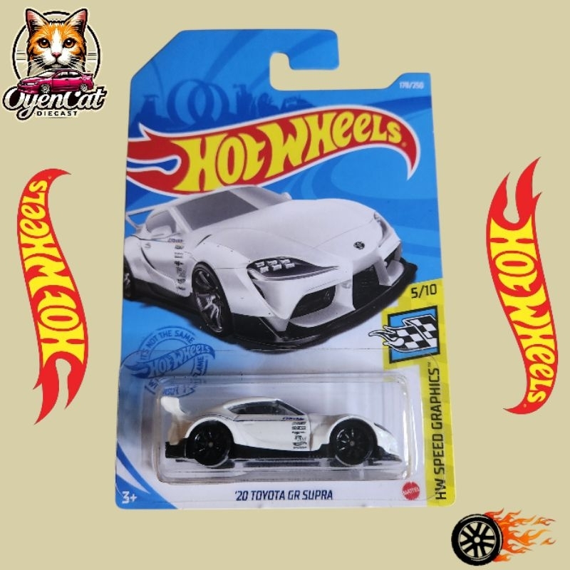 Hot Wheels 20 TOYOTA GR SUPRA warna putih Greddy