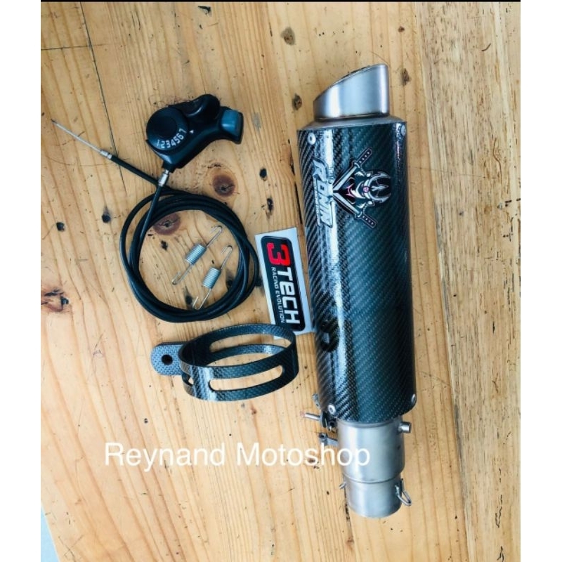 Knalpot 3 suara Ronin katana Carbon 3tech Tridente