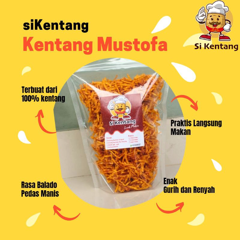 

Si Kentang Mustofa Rasa Balado Pedas Manis renyah 350gram