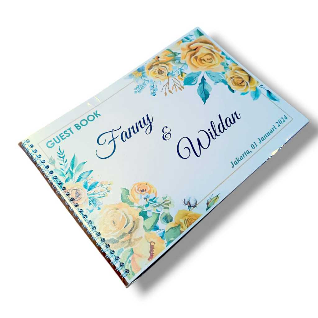 

Souvenir Buku Tamu Pernikahan / GUEST BOOK SOFTCOVER Premiun Aesthetic Custom Nama