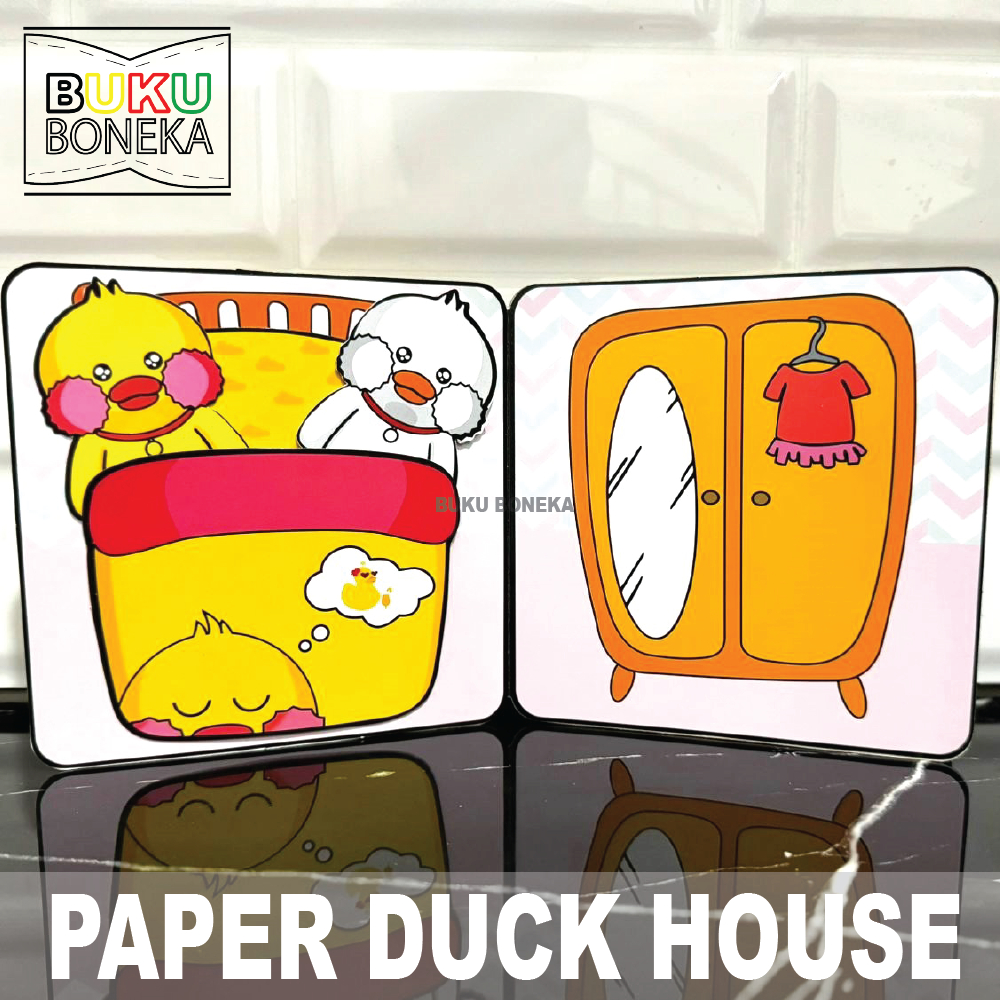terbaru buku boneka paper duck house bebek viral mainan kertas edukatif anak quiet book paper doll