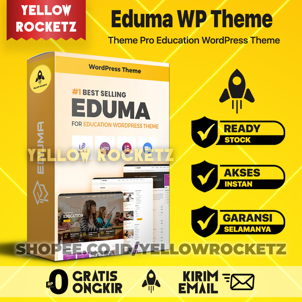 EDUMA WP THEME - WordPress Education Theme - Tema Universitas - Online Course - Sekolah - LIFETIME