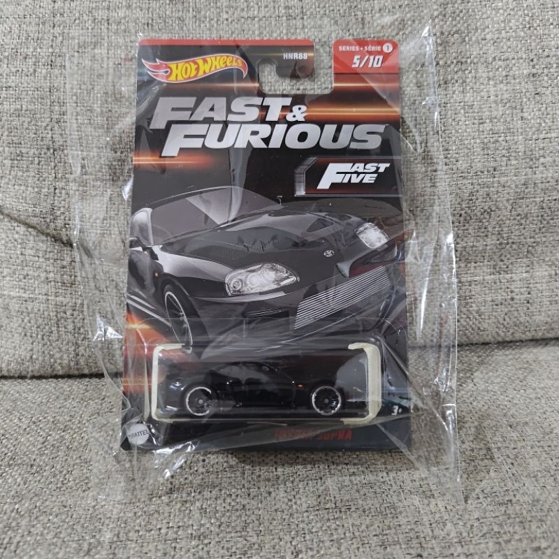 Hotwheels Toyota Supra Hitam Fast n Furious Fast Five Special Card