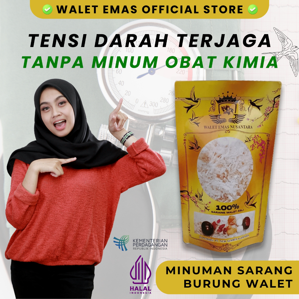 

WALET EMAS NUSANTARA | Sarang Burung Walet - Herbal Obat Alami Darah Tinggi Kontrol Hipertensi Ampuh