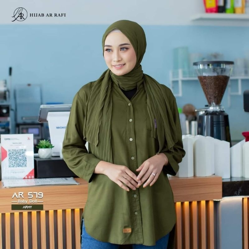 Arrafi Jilbab Hijab Kerudung Instan Terbaru Terlari AR 579 Pashmina Plisket Jilbab Wanita Jilbab pas