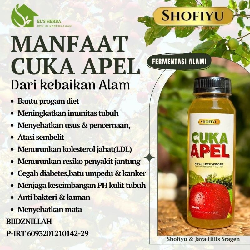 

Shofiyu Cuka Apel Apple Cider Vinegar