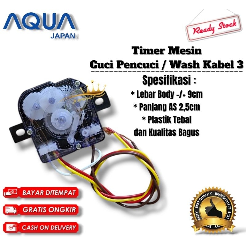 AQUA TIMER WASH PENCUCI PENGGILING MESIN CUCI 2 TABUNG AQUA 3 KABEL