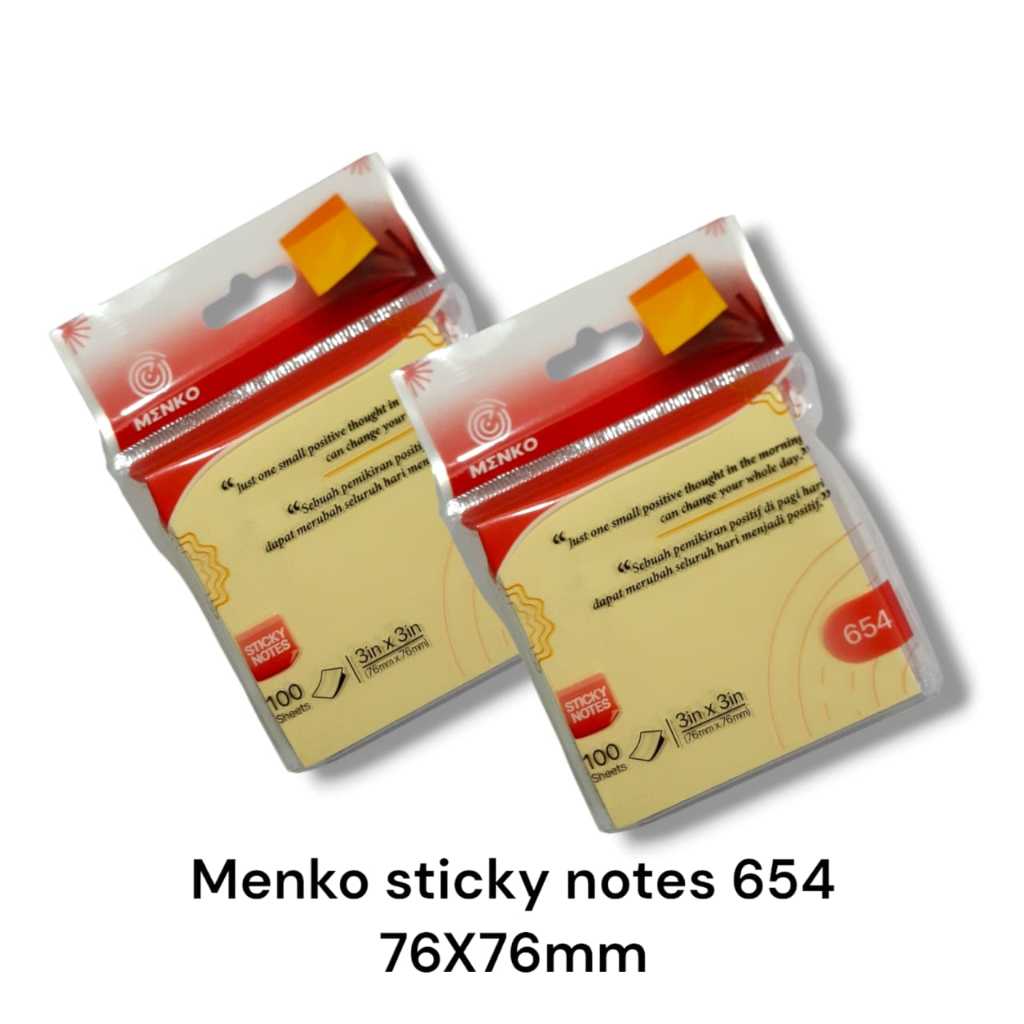 

Memo Tempel Kuning Sticky Notes Yellow 654 / 656 ( 76x76 ) ( 76x50 ) isi 100 lbr