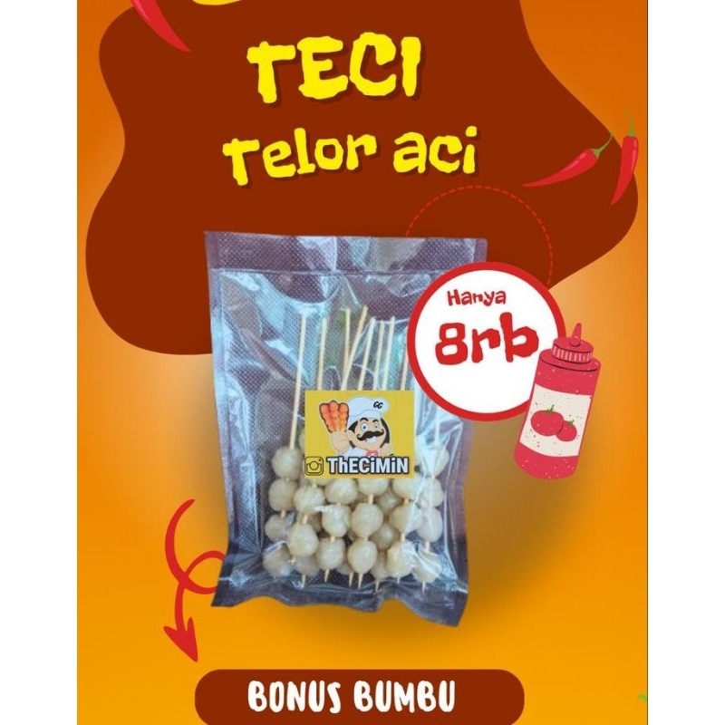 

Telor aci 10 tusuk free bumbu pedes manis