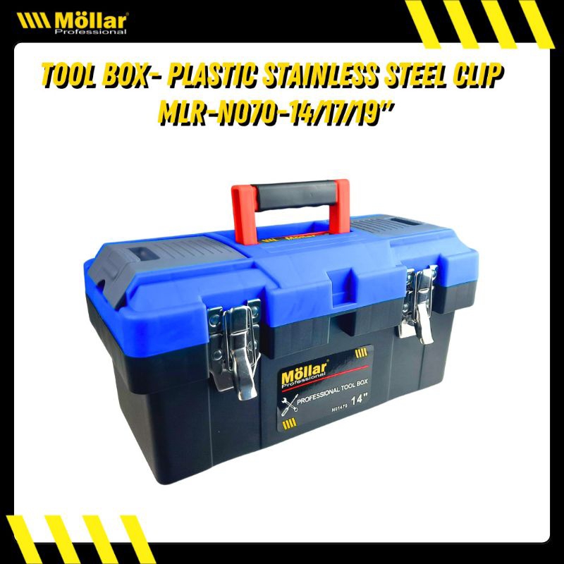 Mollar Toolbox Plastik 14" - mollar kotak perkakas 14 inch - tool box kit