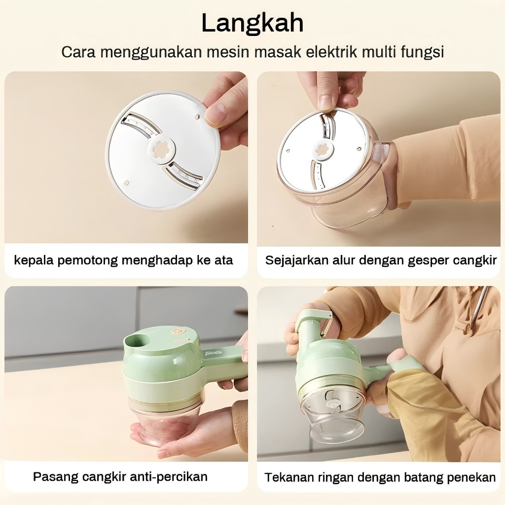 Alat pemotong bawang putih elektrik perajang dapur, suplemen makanan bawang putih, irisan bawang put