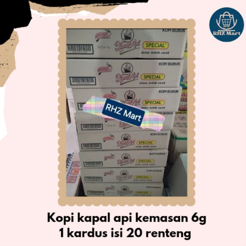 

1 KARDUS KAPAL API KEMASAN 6g ISI 20 RENTENG