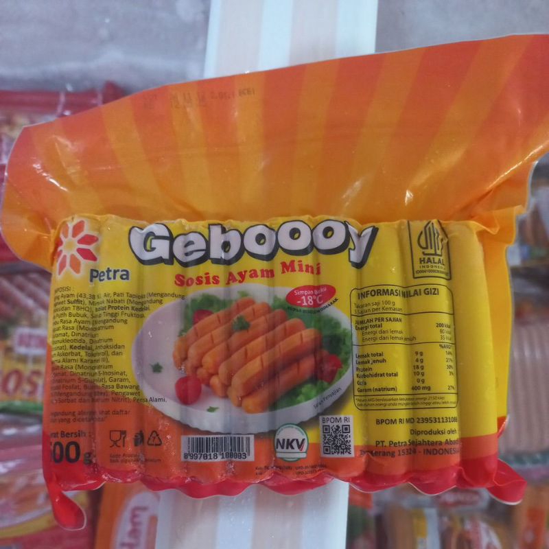 

GEBOOY Sosis Ayam isi 30 batang 500g