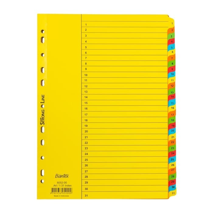 

DIVIDER A4 31 Pages (1-31) BANTEX #6052 - SET