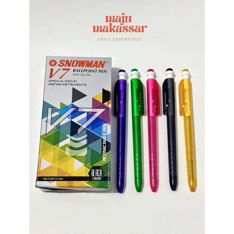 

Pulpen Snowman V7 semi gel-ink (LSN / 12 PCS)