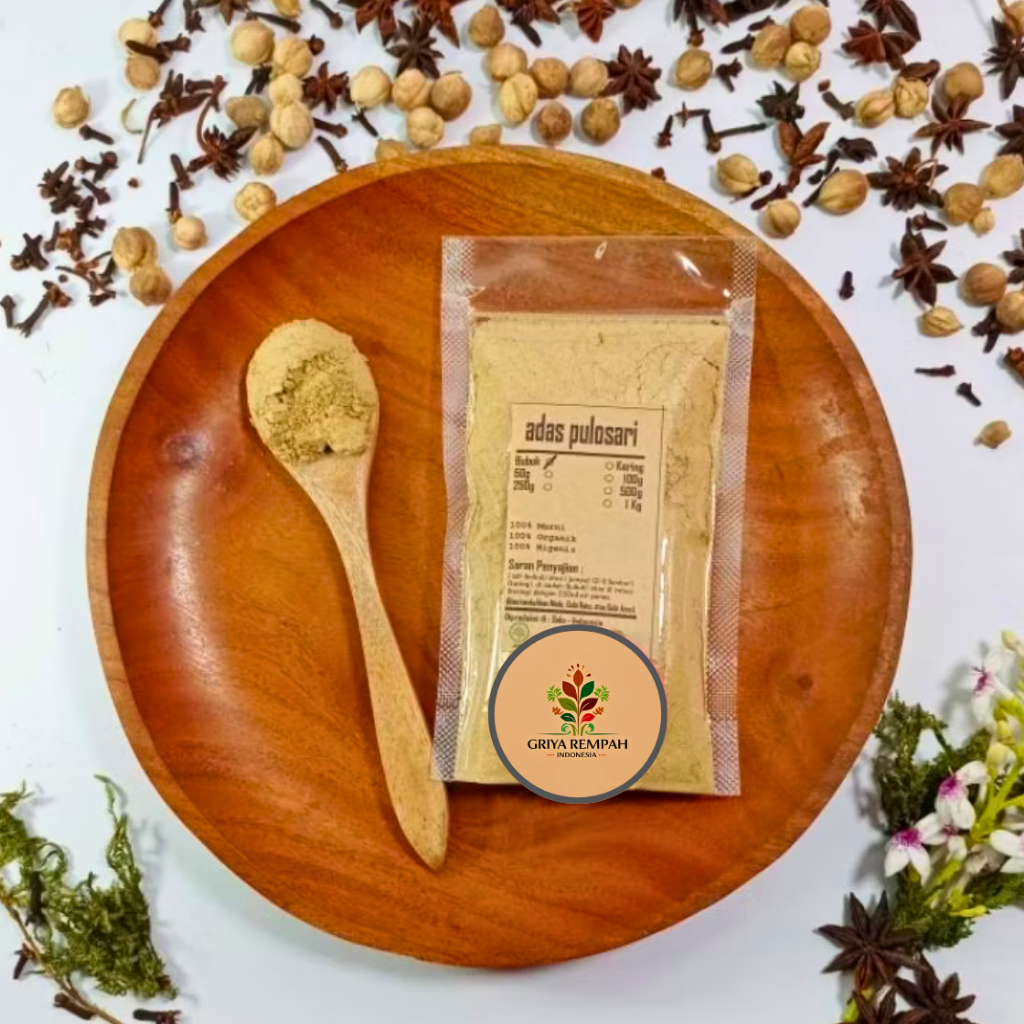 

ADAS PULOSARI BUBUK 100 GRAM Premium –Adas Pulowaras Ramuan Rempah Herbal Kering Alami untuk Kesehatan Optimal Simplisia