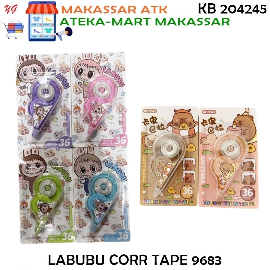 

[1 PCS] CAPYBARA LABUBU 9583 PITA KOREKSI CORRECTION TAPE 9565 TIP EX KERTAS LUCU BABY CRY 9603
