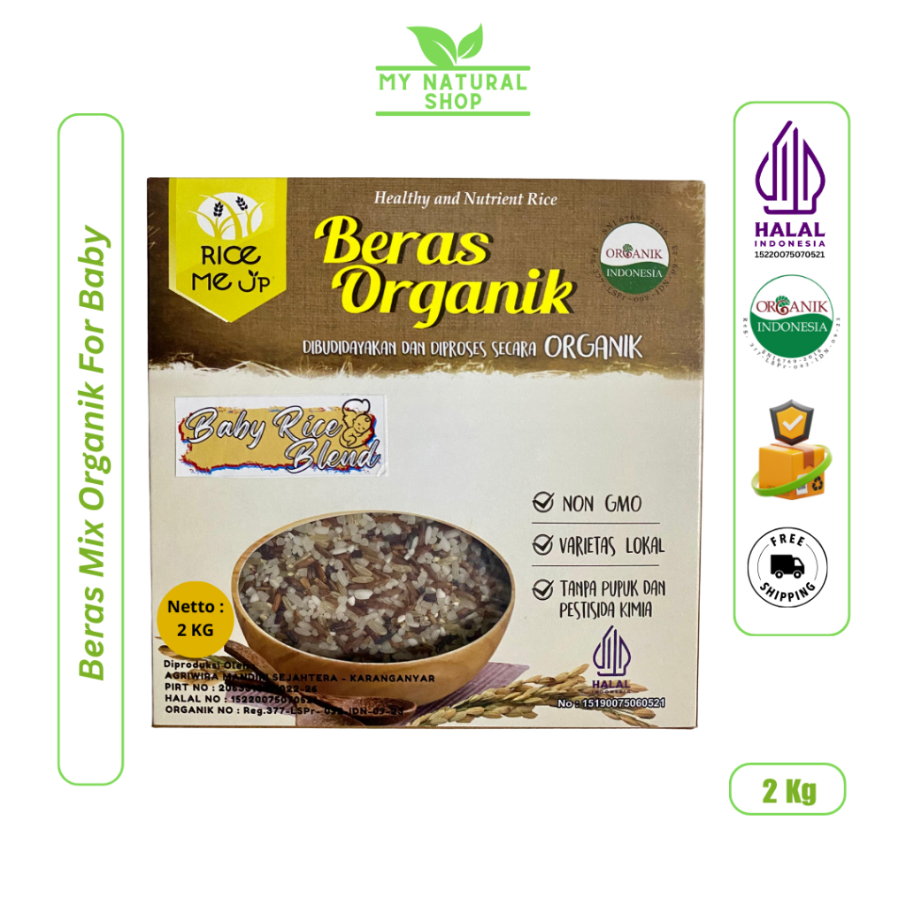 

Beras Mix For Baby Organik Rice Me Up 2 kg