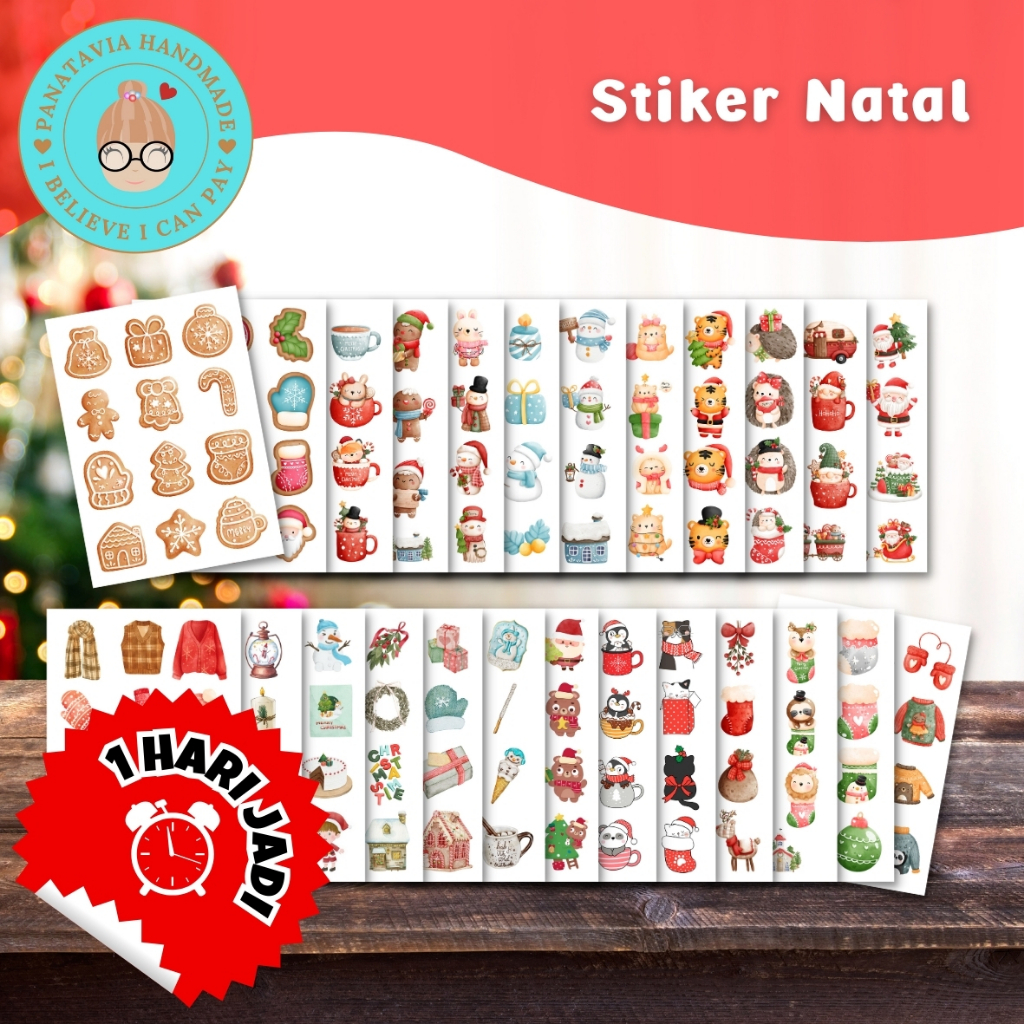 

Stiker Premium ♡ Tema Merry Christmas | Stiker Tahan Air | Stiker tahan Cuaca | Stiker estetik | Natal Stiker Chromo