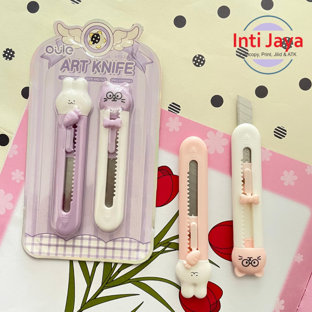 

Cutter Mini Isi 2 Motif Kucing Oule Art Knife