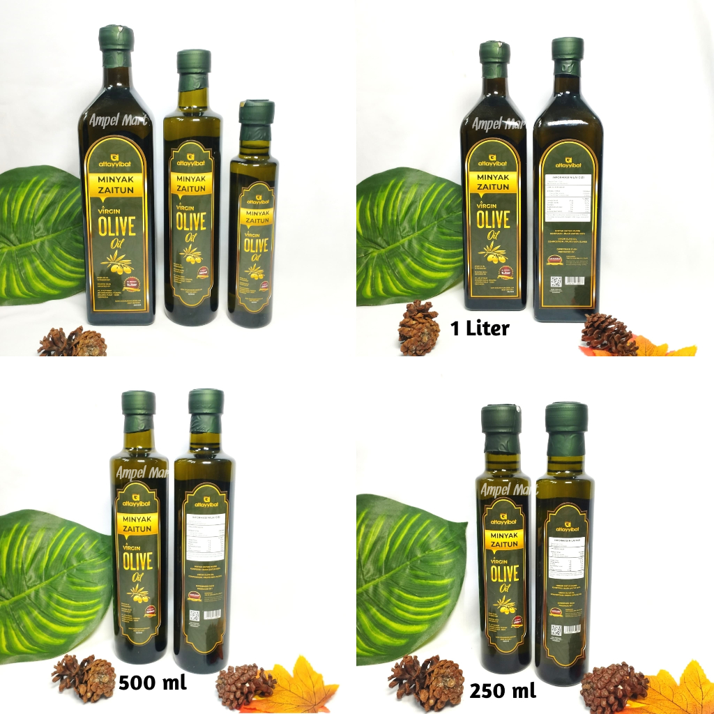 

Minyak Zaitun Attayyibat 250ml Minyak Zaitun Olive Oil Virgin 500ml Minyak Zaitun Attayyibat 1 Liter Minyak Zaitun Extra Virgin (WAJIB ORDER PENGAMAN TAMBAHAN)