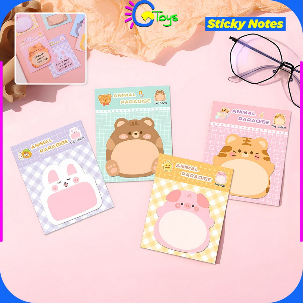 

CR-A103 Sticky Notes Motif Hewan Isi 20 Lembar / Tempelan Kertas Catatan Memo Mini Sticky Note Animal Lucu Serbaguna