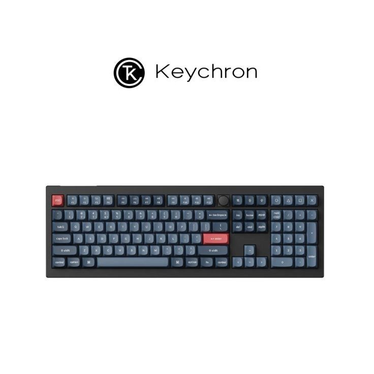 Keychron V6 Max QMK/VIA ( Hot-Swappable ) Wireless Fully Assembled Knob - Carbon Black