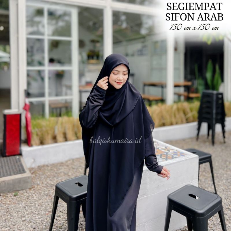 Balqis - Segiempat sifon 150cm bahan sifon arab