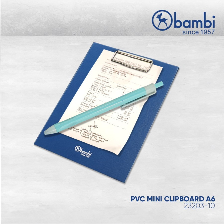 

Bambi PVC Mini Wire Clipboard A6 - 23203