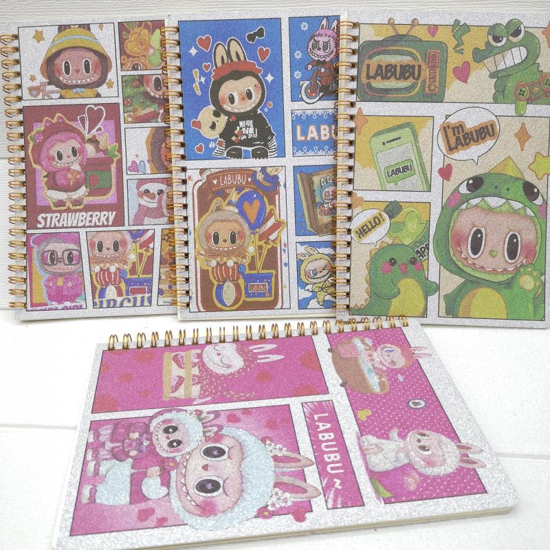 

Buku A5 Spiral Notebook Buku Tulis A5 Buku Catatan karakter Labubu Sanrio kuromi Melody