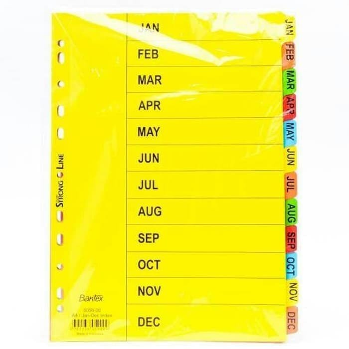 

DIVIDER KARTON A4 12 PAGES (JAN-DES) #6059- SET
