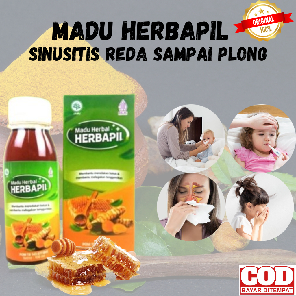 

Herbapil Madu Herbal Atasi Sinusitis|Meringankan Batuk Berdahak|Batuk Kering|Asma