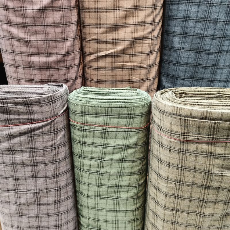 Kain Katun Madinah Kotak Lebar 150cm / Katun Madina Premium