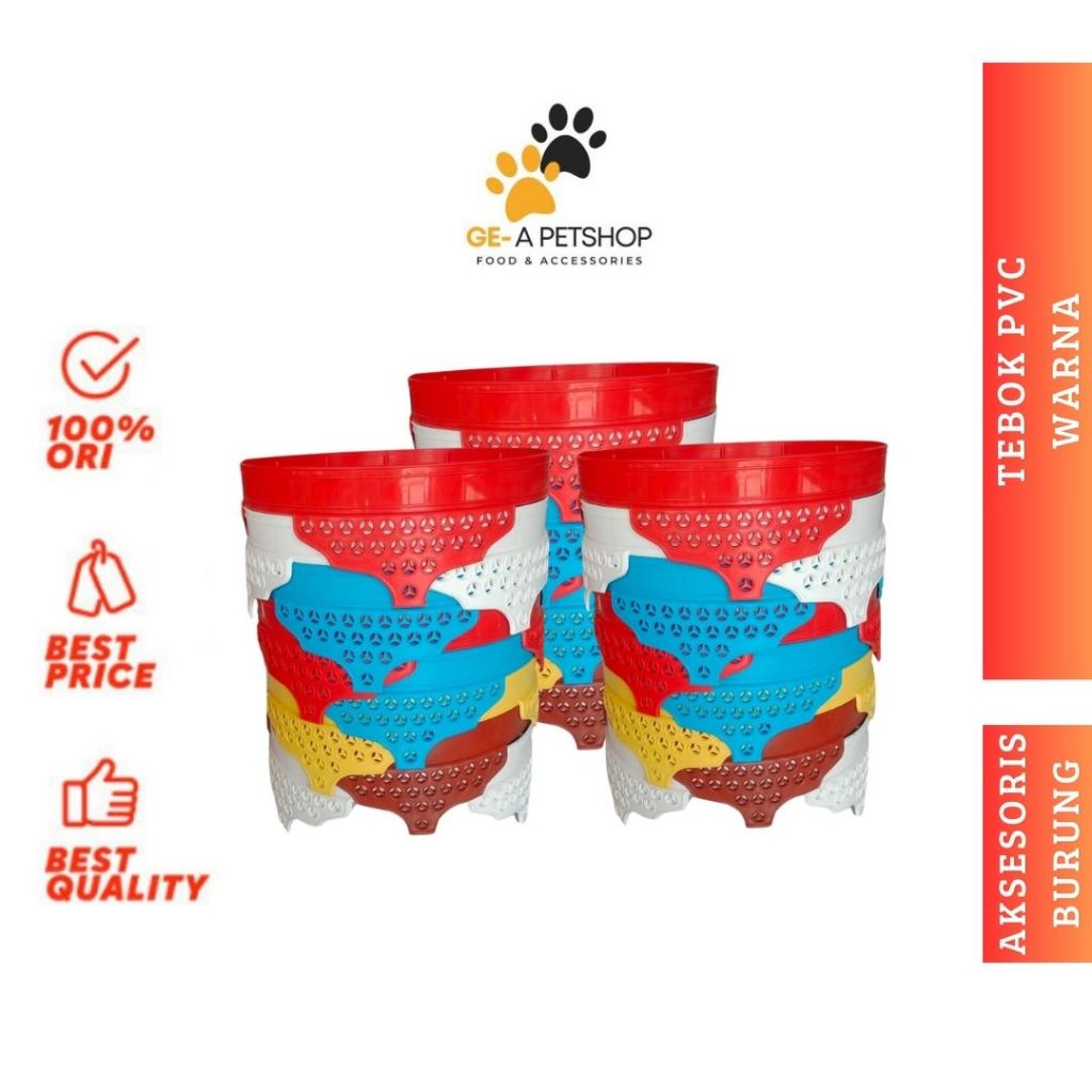 Tebok PVC Warna Untuk Alas Wadah Sangkar Kandang Kurungan Tempat Burung Lovebird Love Bird