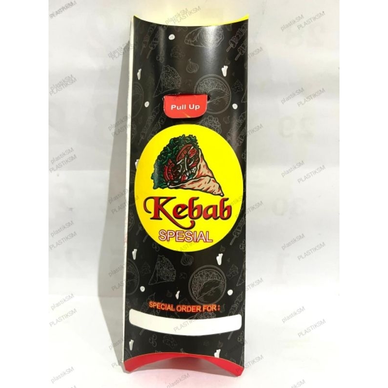 

Paper bag Kebab spesial pull up/betarik/paperbag kantong makanan untuk kebab/paper bag kebab/kantong kebab/bungkus makanan khusus kebab/