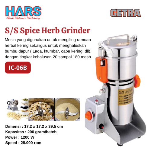 S/S Spice Herb Grinder IC-06B GETRA