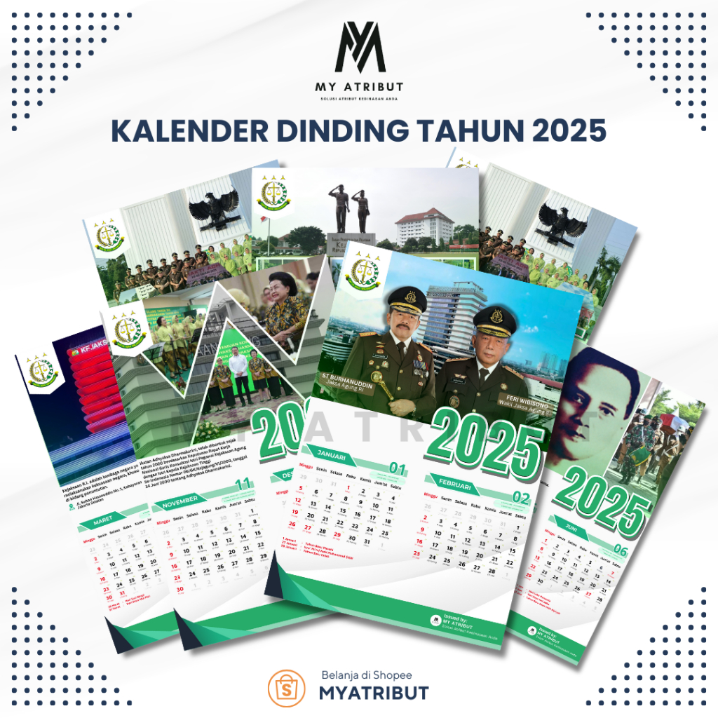 

Kalender Dinding Tahun 2025 Kejaksaan RI ukuran 33 cm × 48 cm