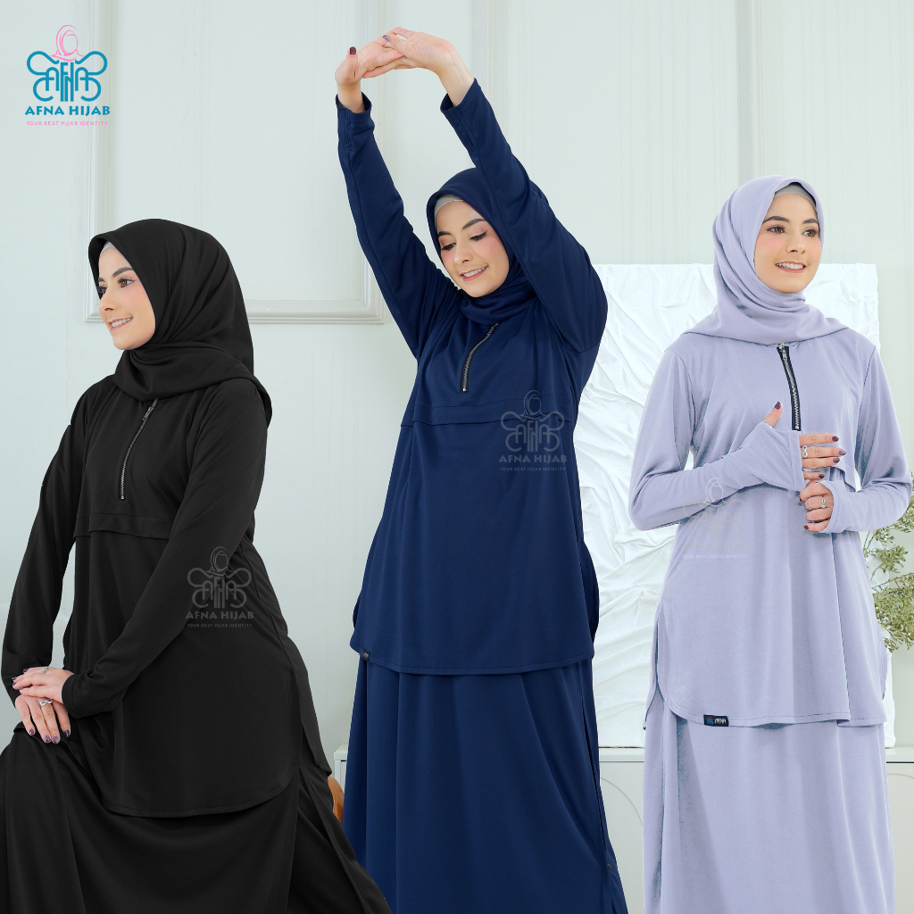Afna Nahla Top Kaos Atasan Blus Blouse Tunik Olahraga Wanita Muslimah