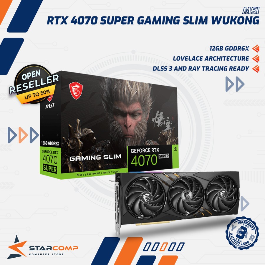 MSI RTX 4070 SUPER 12G GAMING SLIM Wukong Edition VGA RTX4070 Super