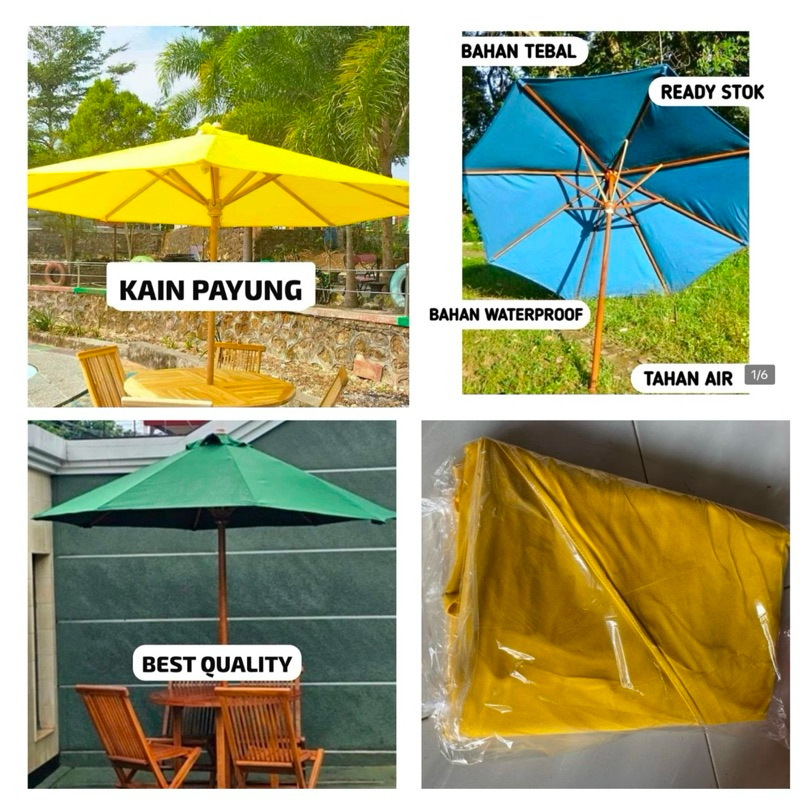 KAIN PAYUNG DIAMETER 2m / KAIN PAYUNG TAMAN / KAIN PAYUNG CAFE OUTDOOR READY STOK