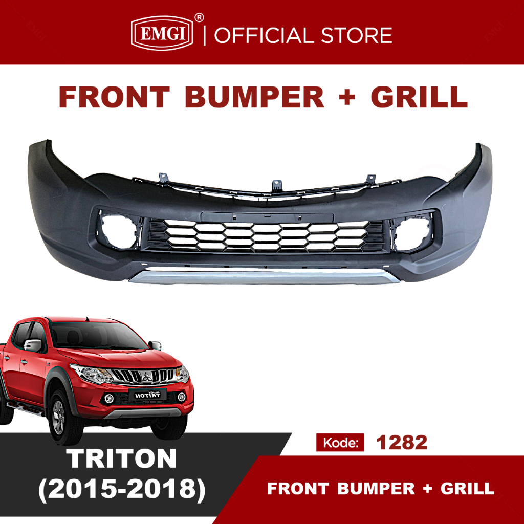 Promo Emgi - Bumper Depan + Grill Bumper Triton 2015 2016 2017 2018 Termurah