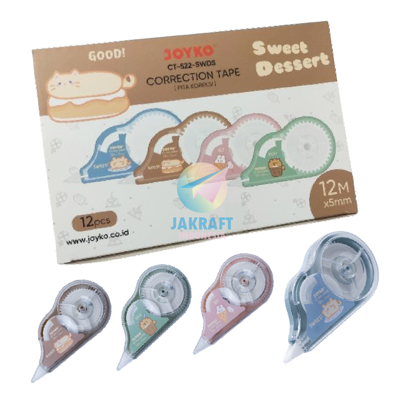 

[ LUSIN ] TipeX Correction Pen Tape Kertas 12M - Joyko CT-522 SWDS MURAH!