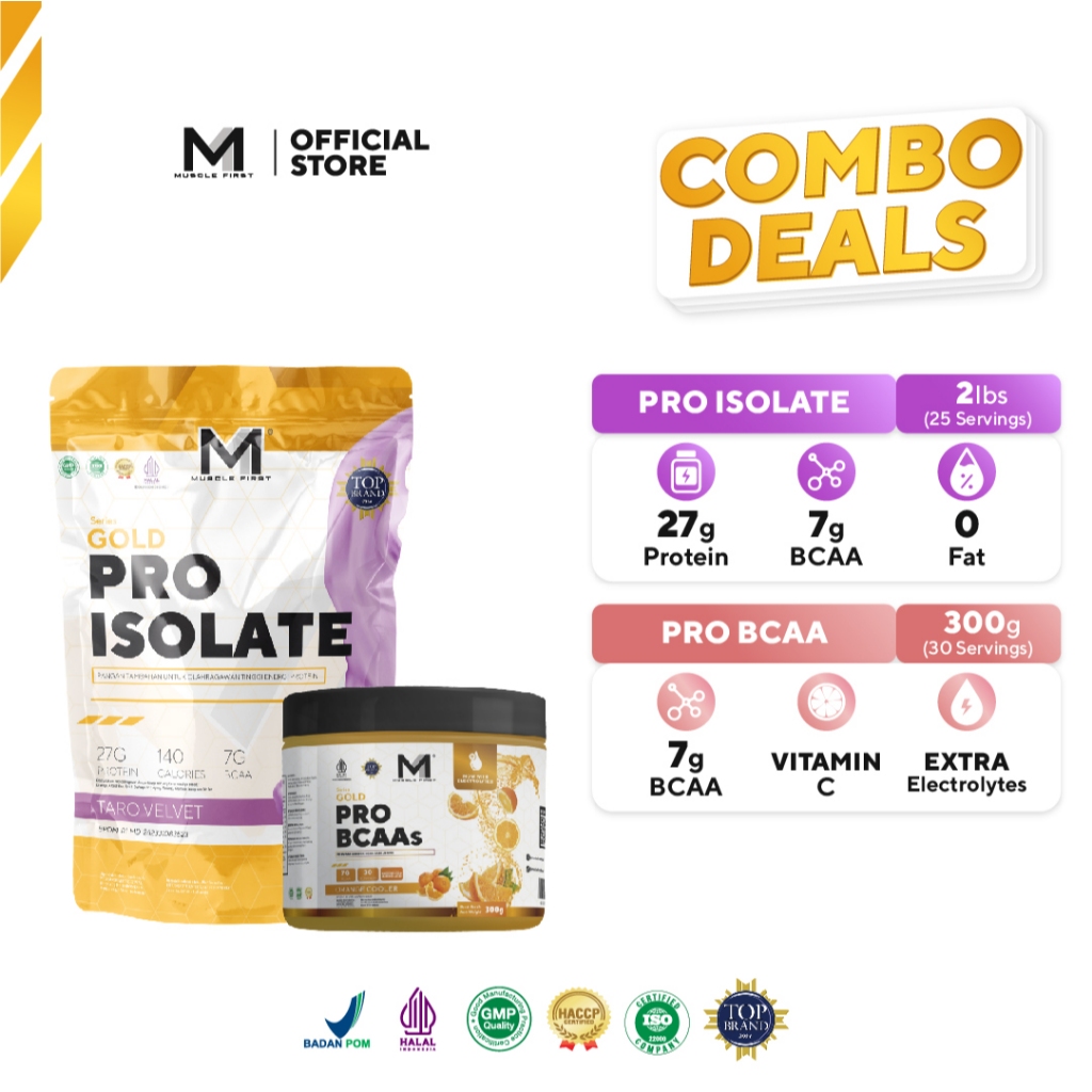 [BUNDLE] MUSCLE FIRST Pro Isolate 2lbs + Pro BCAA 300gr