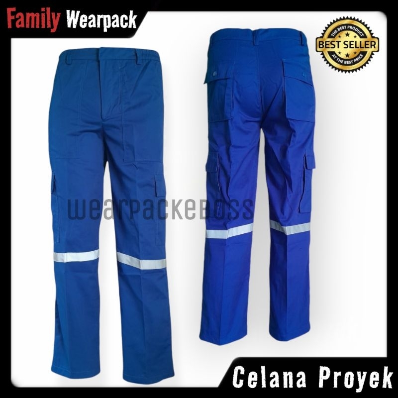 Wearpack Celana Panjang - Celana Kerja Warna Biru