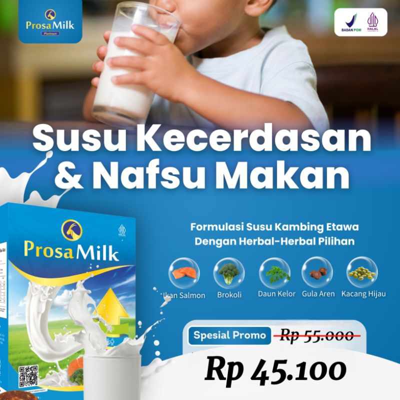 

PROSAMILK PLATINUM SUSU KECERDASAN NAFSU MAKAN GEMUK BADAN TINGGI BADAN DAN IMUNITAS