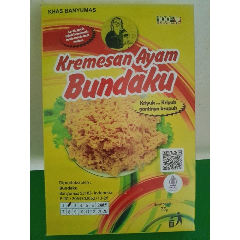 

KREMESAN AYAM BUNDAKU 75 GRAM